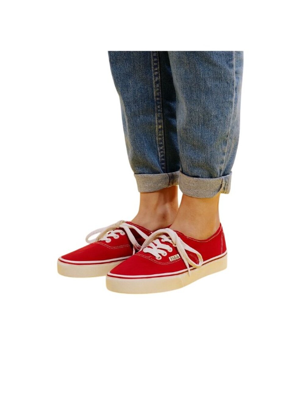 Vans Size M10 / W11.5  Red Canvas Lace-Up  Skate Sneakers Unisex